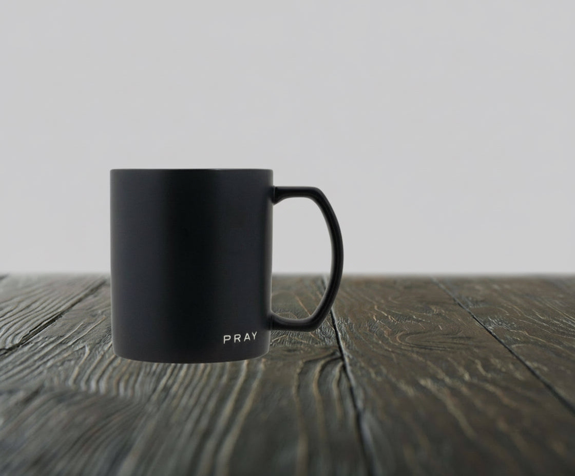 Black Ceramic Mugs | Pray Mug ☕️