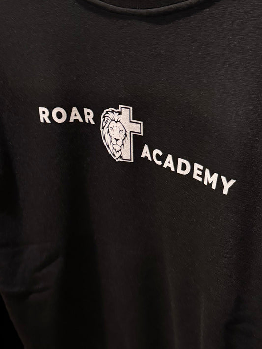 ROAR Academy | Black with white logo Pullover (Unisex)