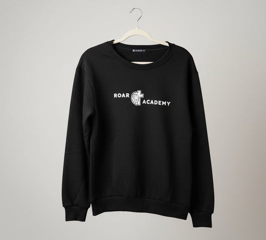 ROAR Academy | Black with white logo Pullover (Unisex)