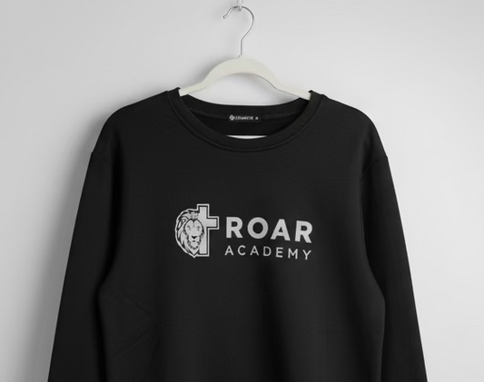 ROAR Academy | Black with BLUE logo Pullover (Unisex)